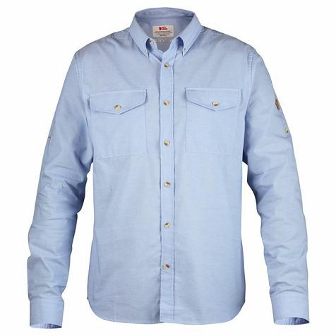 Fjallraven Övik Shirts Blue Singapore For Men (SG-95024)